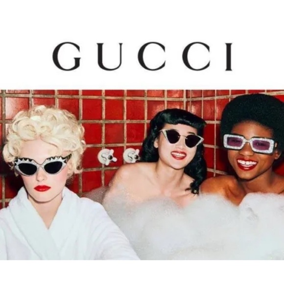 🔥NWT Authentic GUCCI GORGEOUS Cat-Eye Frame Sunglasses With Crystals 🔥 - Picture 5 of 16